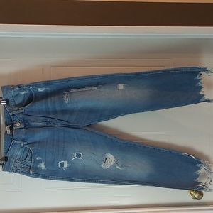 Zara relaxed distressed jeans